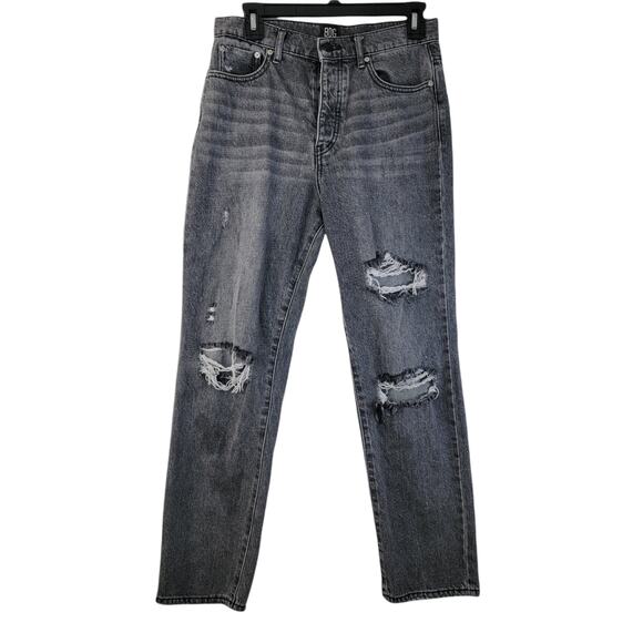 Urban Outfitters BDG Womens Jeans High Waist Button Up Straight Distressed Sz 28 - Picture 1 of 10